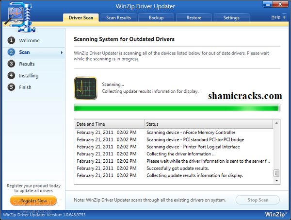 WinZip Driver Updater Crack shamicracks.com