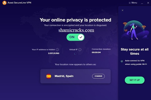 Avast SecureLine VPN Crack shamicracks.com